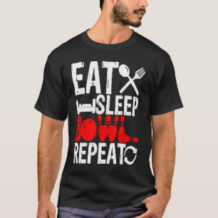 Bowling Ball Button Bowler Strike Team Bowling All T-Shirt