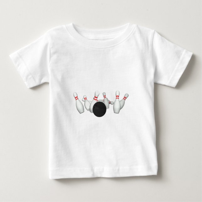   Bowling Ball & Buttone: 3D-Modell: Baby T-shirt (Vorderseite)