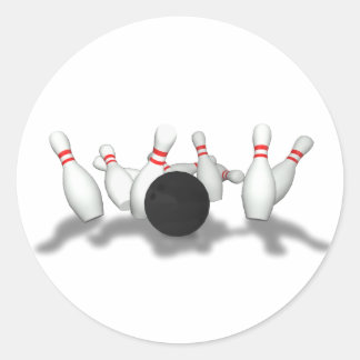 Bowling Ball & Buttone: 3D-Modell: Runder Aufkleber