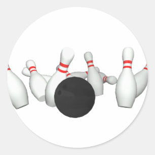 Bowling Ball & Buttone: 3D-Modell: Runder Aufkleber