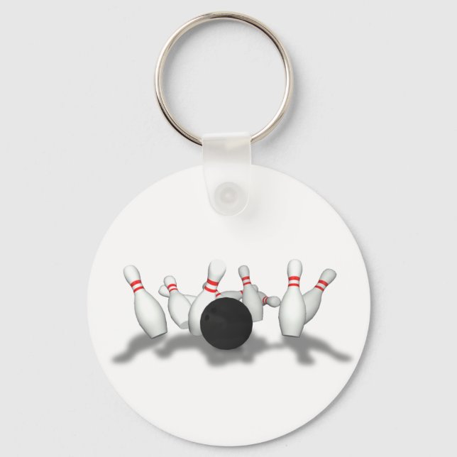 Bowling Ball & Buttone: 3D-Modell: Schlüsselanhänger (Vorderseite)
