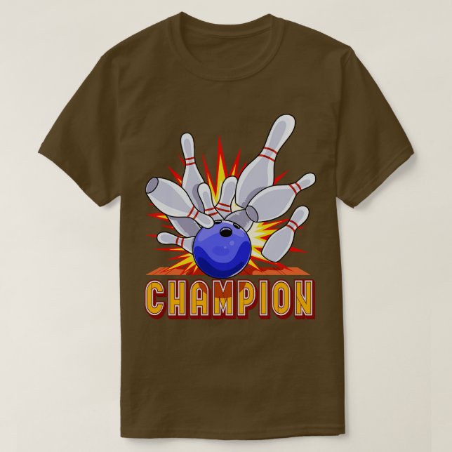 Bowling Ball Champion Bowler T-Shirt (Design vorne)