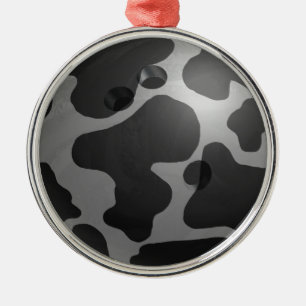 Bowling Ball Cow Gray Ornament Aus Metall