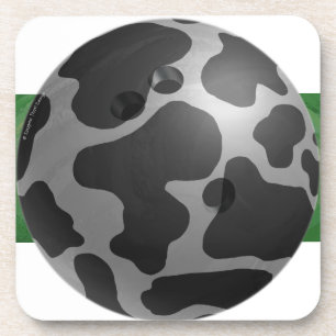 Bowling Ball Cow Gray Untersetzer