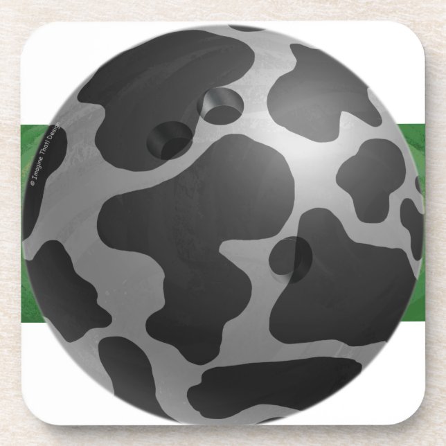 Bowling Ball Cow Gray Untersetzer (Vorderseite)