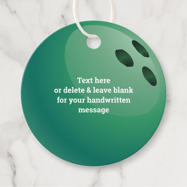 Bowling Ball Design Fevor Card Geschenkanhänger (Vorderseite)