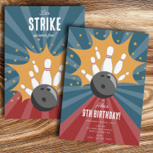 Bowling Ball erwischt Spaß und Kindergeburtstag