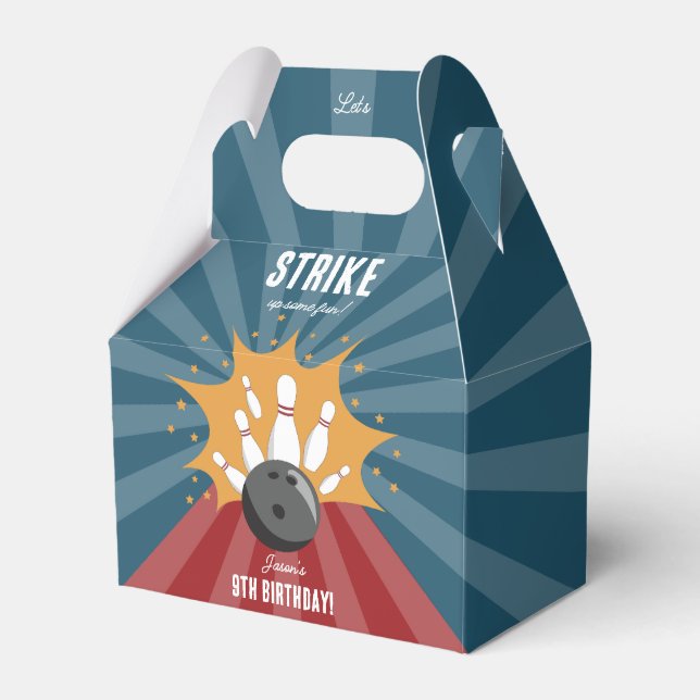 Bowling Ball erwischt Spaß und Kindergeburtstag Geschenkschachtel (Vorderseite)