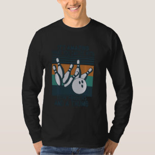 Bowling Ball Funny zwei Fingern und ein Thumb Bowl T-Shirt