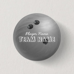 Bowling Ball Gray Button