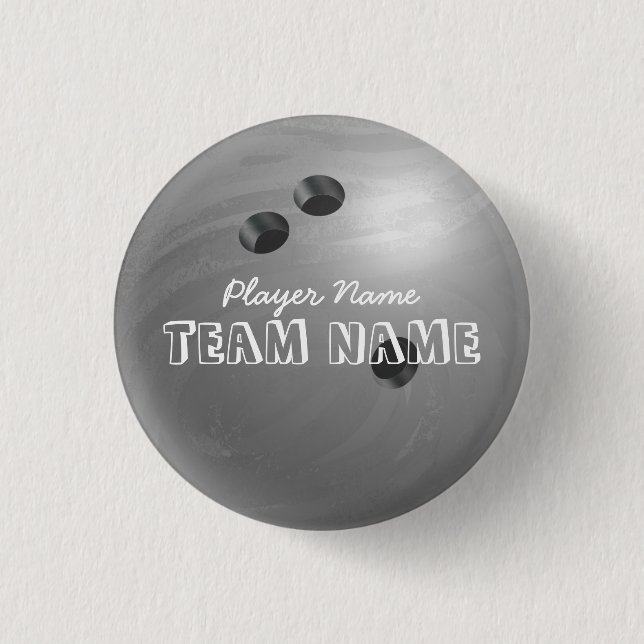 Bowling Ball Gray Button (Vorderseite)