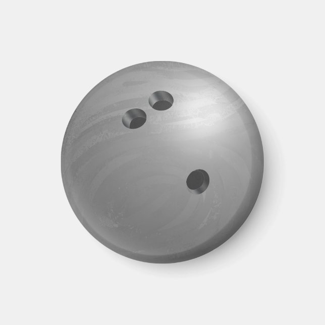 Bowling Ball Gray Magnet (Vorne)