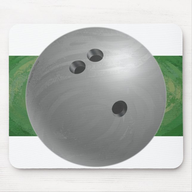 Bowling Ball Gray Mousepad (Vorne)