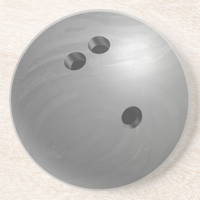 Bowling Ball Gray Sandstein Untersetzer (Vorne)