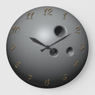 Bowling ball große wanduhr