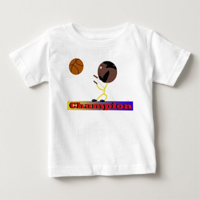 Bowling Ball Head Athlete Champion Baby T-shirt (Vorderseite)