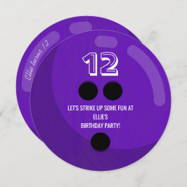 Bowling Ball | KINDERGEBURTSTAG PARTY | LILA Einladung