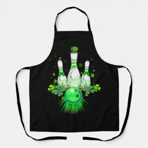 Bowling Ball Kleeblatt Leprechaun St Patricks Day  Schürze