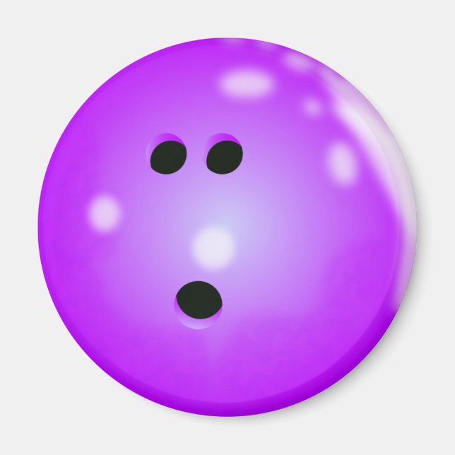 Bowling Ball (Lila) Magnet (Vorne)