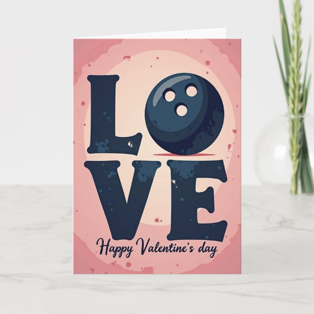 Bowling Ball Love Card Karte (Vorderseite)