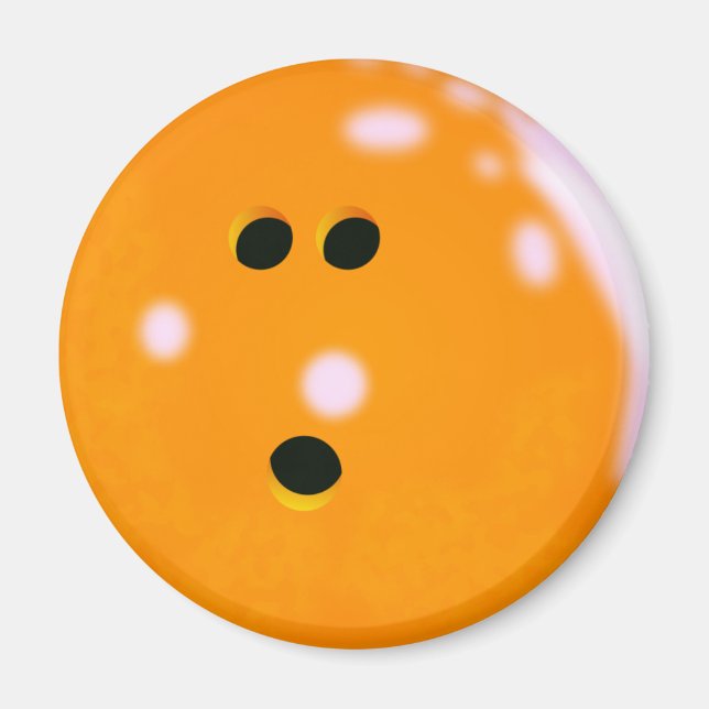 Bowling Ball (Orange) Magnet (Vorne)