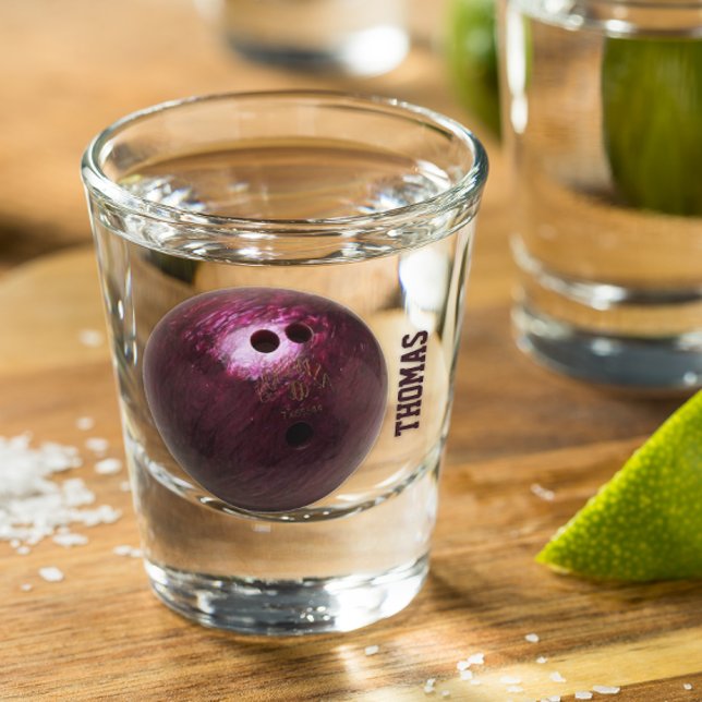 Bowling Ball Personalisiert Shot Glass Schnapsglas (Von Creator hochgeladen)