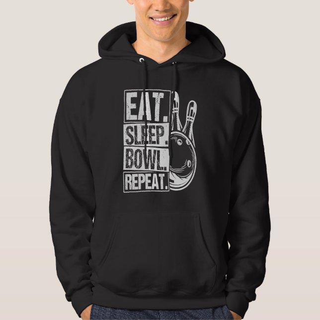 Bowling Ball Pin Bowler Strike Bowling Fanatic Bow Hoodie (Vorderseite)