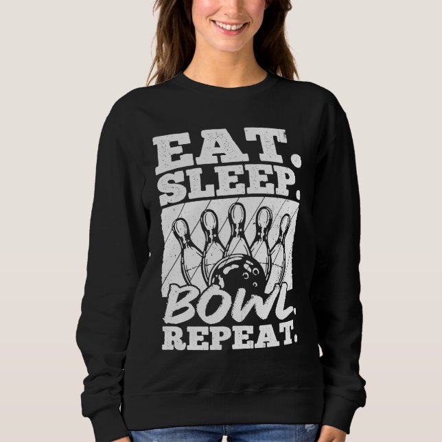 Bowling Ball Pin Bowler Strike Bowling Fanatic Bow Sweatshirt (Vorderseite)