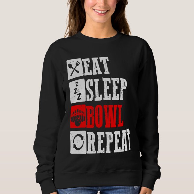 Bowling Ball Pin Bowler Strike Bowling Fanatic Bow Sweatshirt (Vorderseite)