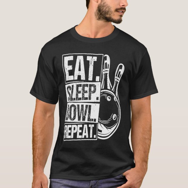 Bowling Ball Pin Bowler Strike Bowling Fanatic Bow T-Shirt (Vorderseite)