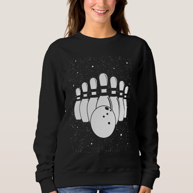 Bowling Ball Pin Bowler Strike Bowling Team Bowlin Sweatshirt (Vorderseite)