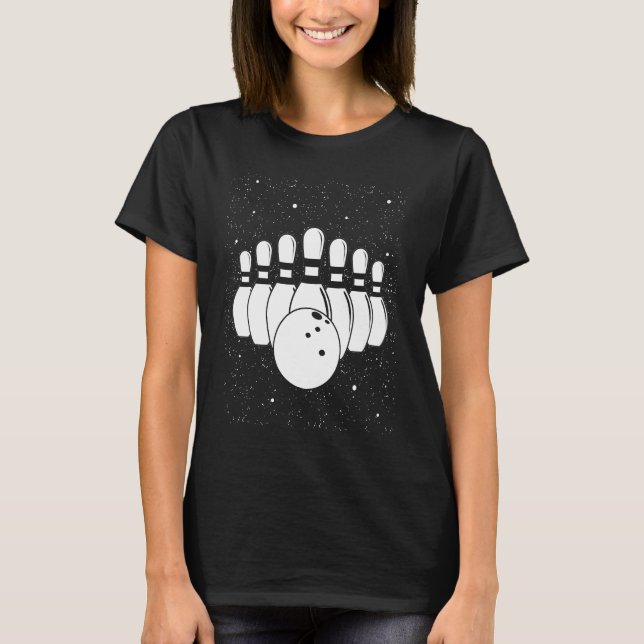 Bowling Ball Pin Bowler Strike Bowling Team Bowlin T-Shirt (Vorderseite)