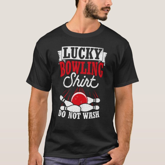 Bowling Ball Pin Bowler Strike Bowling Team Bowlin T-Shirt (Vorderseite)