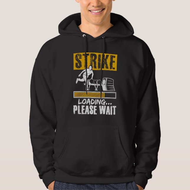 Bowling Ball Pin Bowler Strike Team Bowling Alley  Hoodie (Vorderseite)