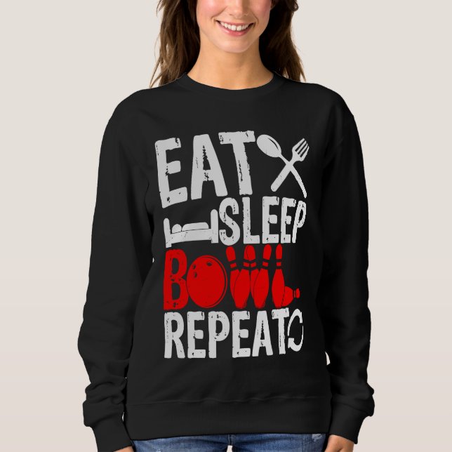 Bowling Ball Pin Bowler Strike Team Bowling Alley  Sweatshirt (Vorderseite)