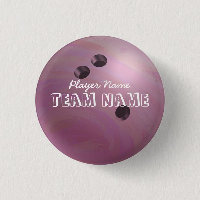 Bowling Ball Pink Button (Vorderseite)
