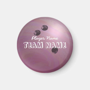 Bowling Ball Pink Magnet