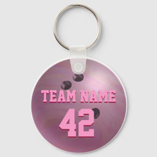 Bowling Ball Pink Schlüsselanhänger