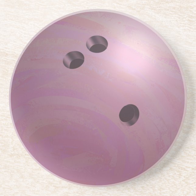 Bowling Ball Pink Untersetzer (Vorne)
