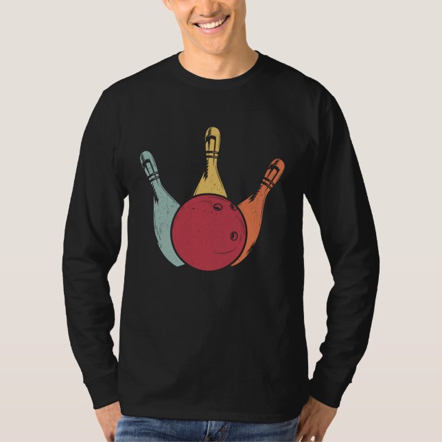 Bowling Ball Pins Bowler Strike Bowling Legend Bow T-Shirt (Vorderseite)