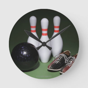 Bowling Ball Runde Wanduhr