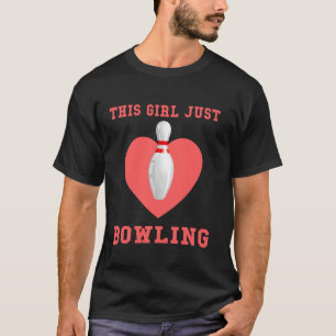 Bowling Ball Shows Bag Buttone Bowler Team Roll T-Shirt