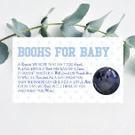 Bowling Ball Sport Baby Shower Books For Baby Card Begleitkarte<br><div class="desc">This is a Blue Bowling Ball Sports themed baby shower Books For Baby card.

Baby's first library 1st books ticket,  baby shower for boy</div>
