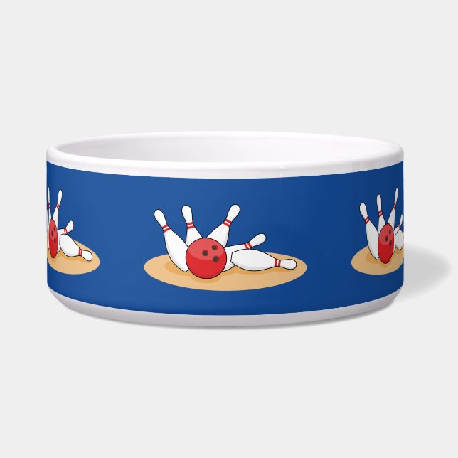 Bowling Ball Strikte Skittles Muster Napf (Vorderseite)
