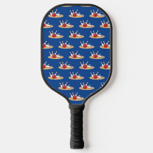 Bowling Ball Strikte Skittles Muster Pickleball Schläger