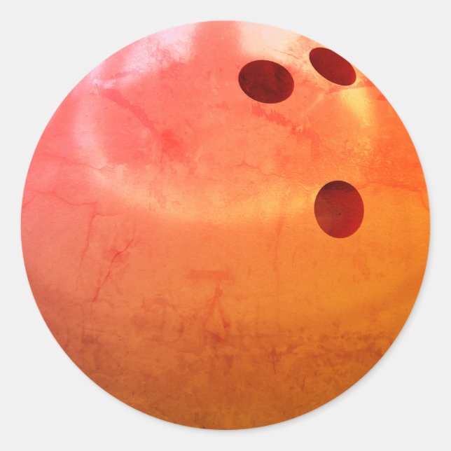 Bowling Ball Team Runder Aufkleber (Vorderseite)