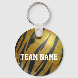 Bowling Ball Tiger Gelb Schlüsselanhänger