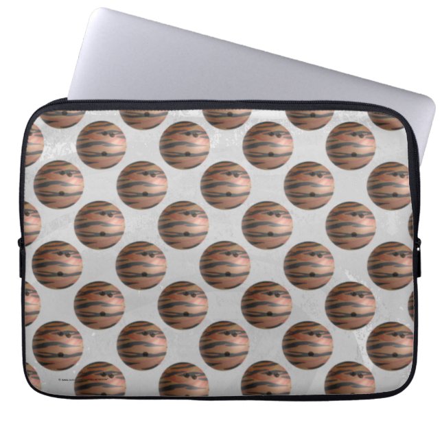 Bowling Ball Tiger Orange Laptopschutzhülle (Vorderseite)