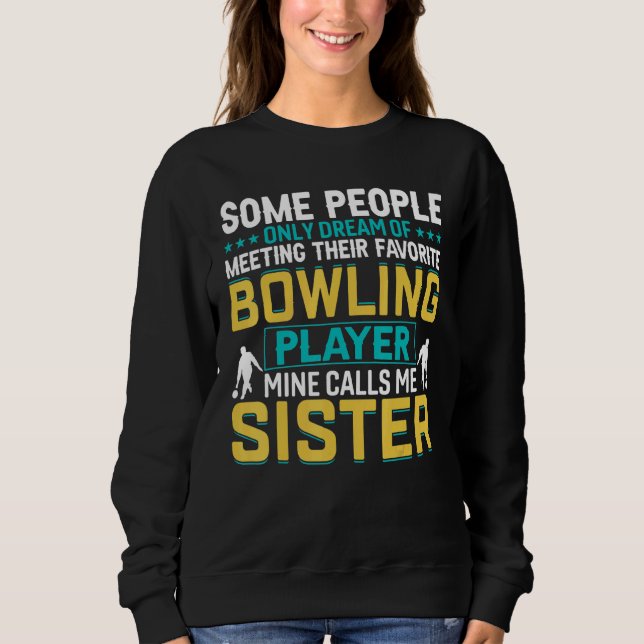 Bowling Ball und Bowling Button Sweatshirt (Vorderseite)