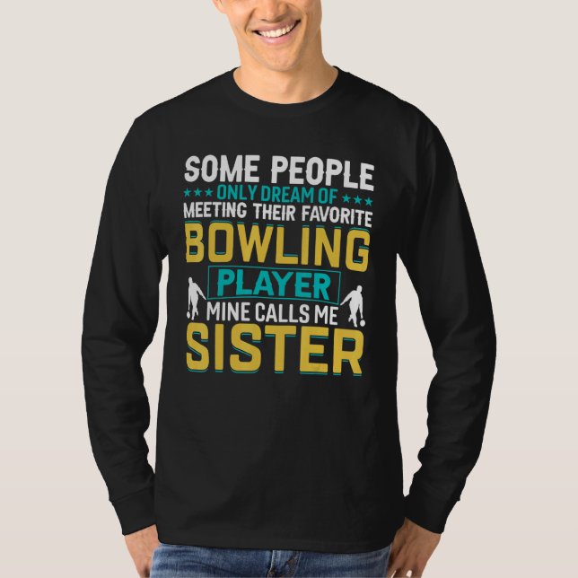 Bowling Ball und Bowling Button T-Shirt (Vorderseite)